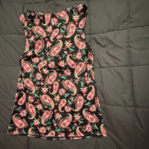 Lands' End High Neck Modest Tank Tankini Swimsuit Top - Size: 2 - NWT - Picture 4 of 10